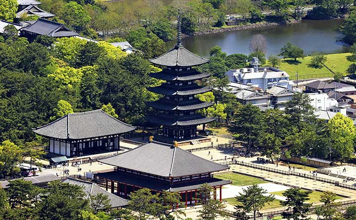 Treasured Five-storied Pagoda of Kofuku-ji temple in Nara to