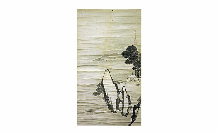 修理の時、来たる9】奇抜な要素 若冲ならでは ― 重文「山水図」伊藤