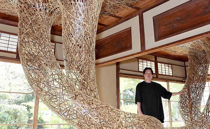 受け継ぐ曲線美 挑戦の果て 竹工芸×現代アート — 四代田辺竹雲斎（ちく